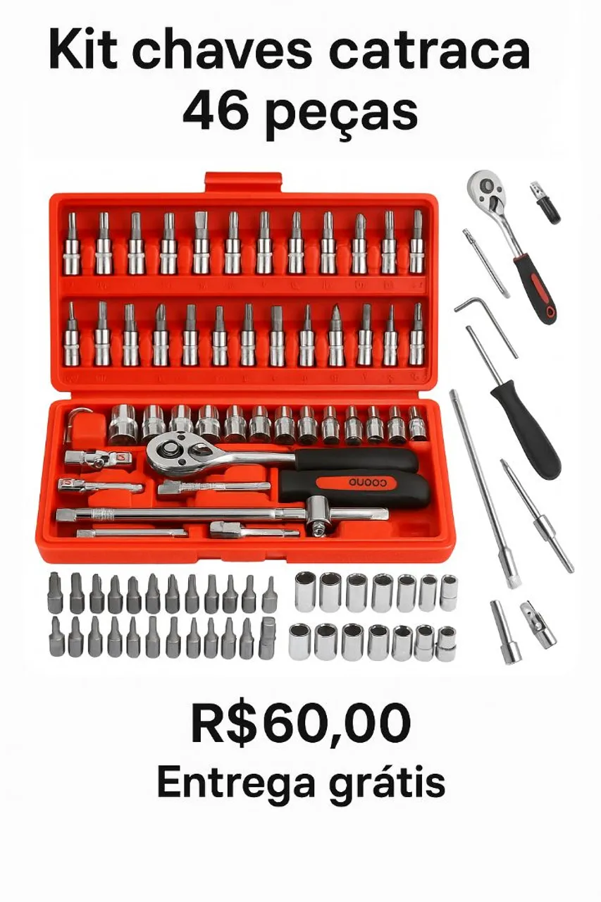 Kit Chaves Catraca 46 Peças - Entrega Grátis!