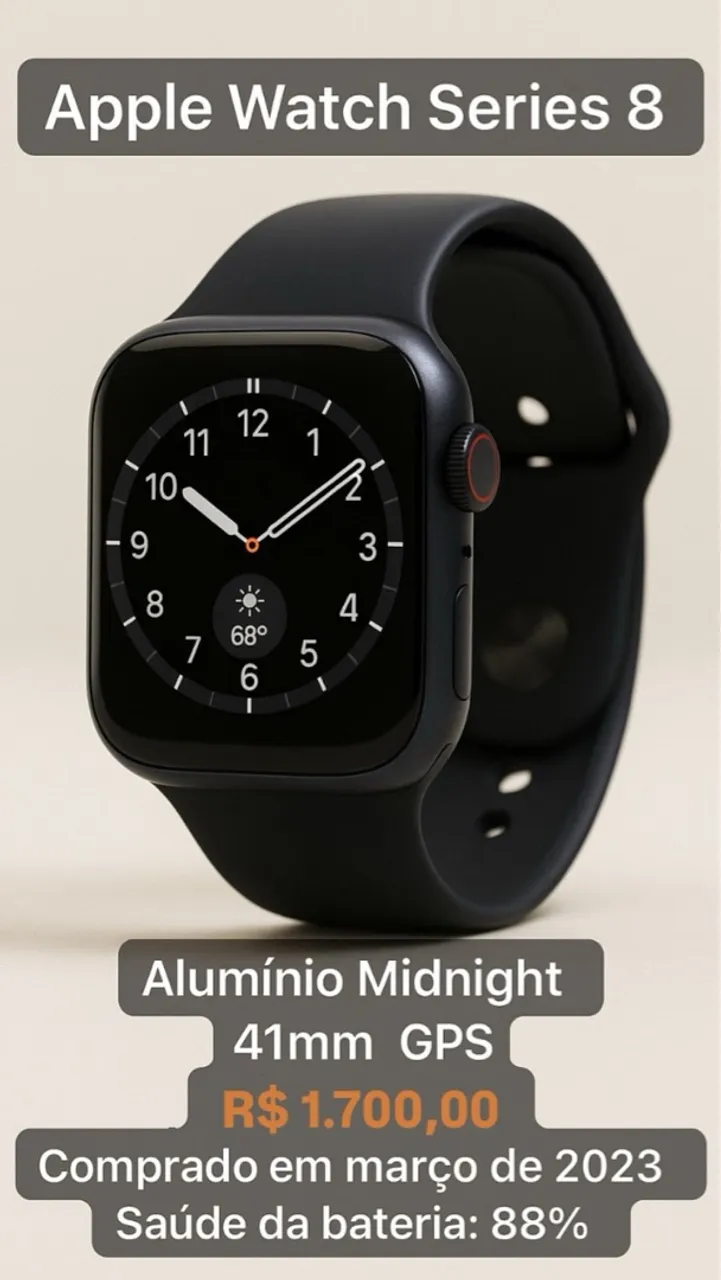 Apple Watch Series 8 Midnight 41mm GPS