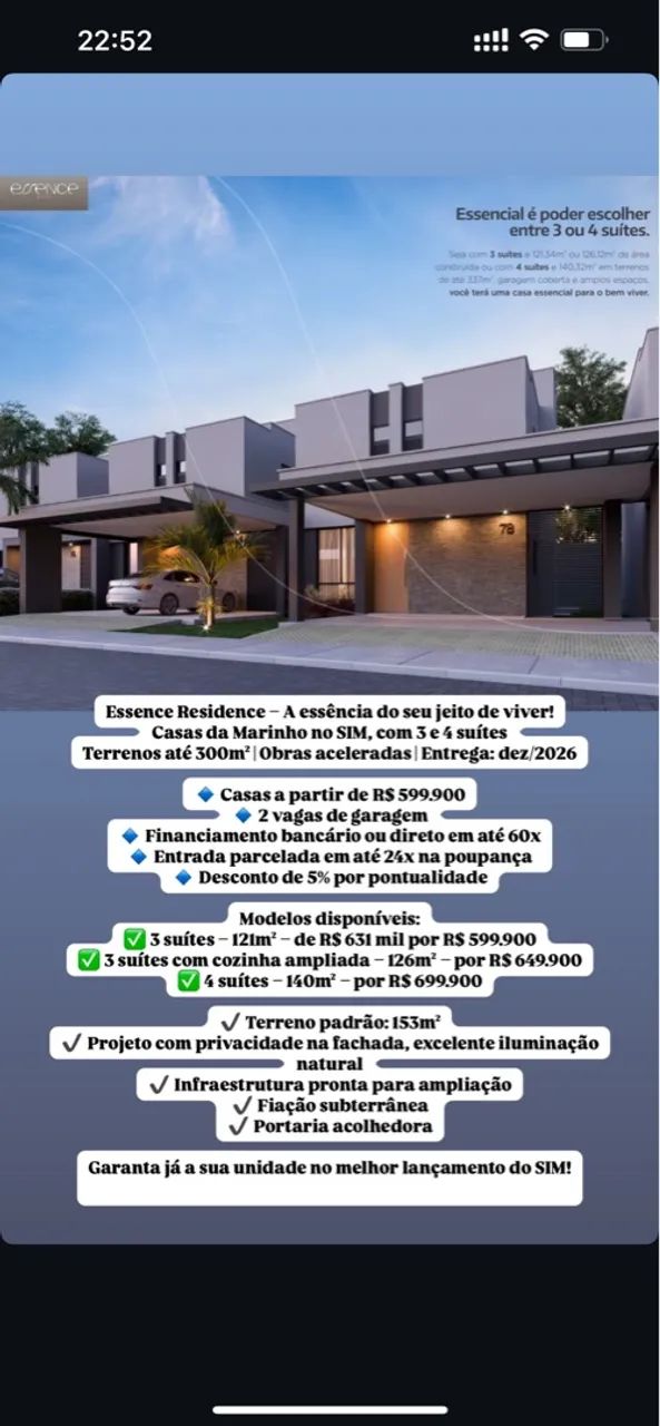 Essence Residence - Duplex com 3 e 4 suítes - já entrega Dez26