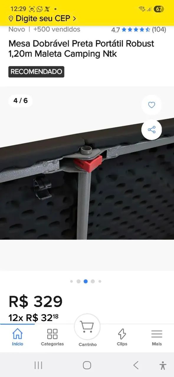 Mesa dobrável Robust Ntk 120 - Foto 3