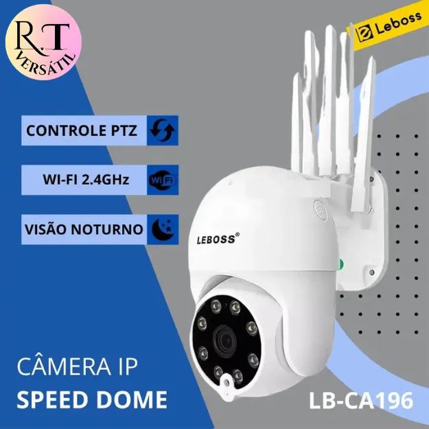 Câmera Vigilância Leboss Lb-ca196 Ip Speed Dome Visão Noturna Wifi Ptz 2mp 