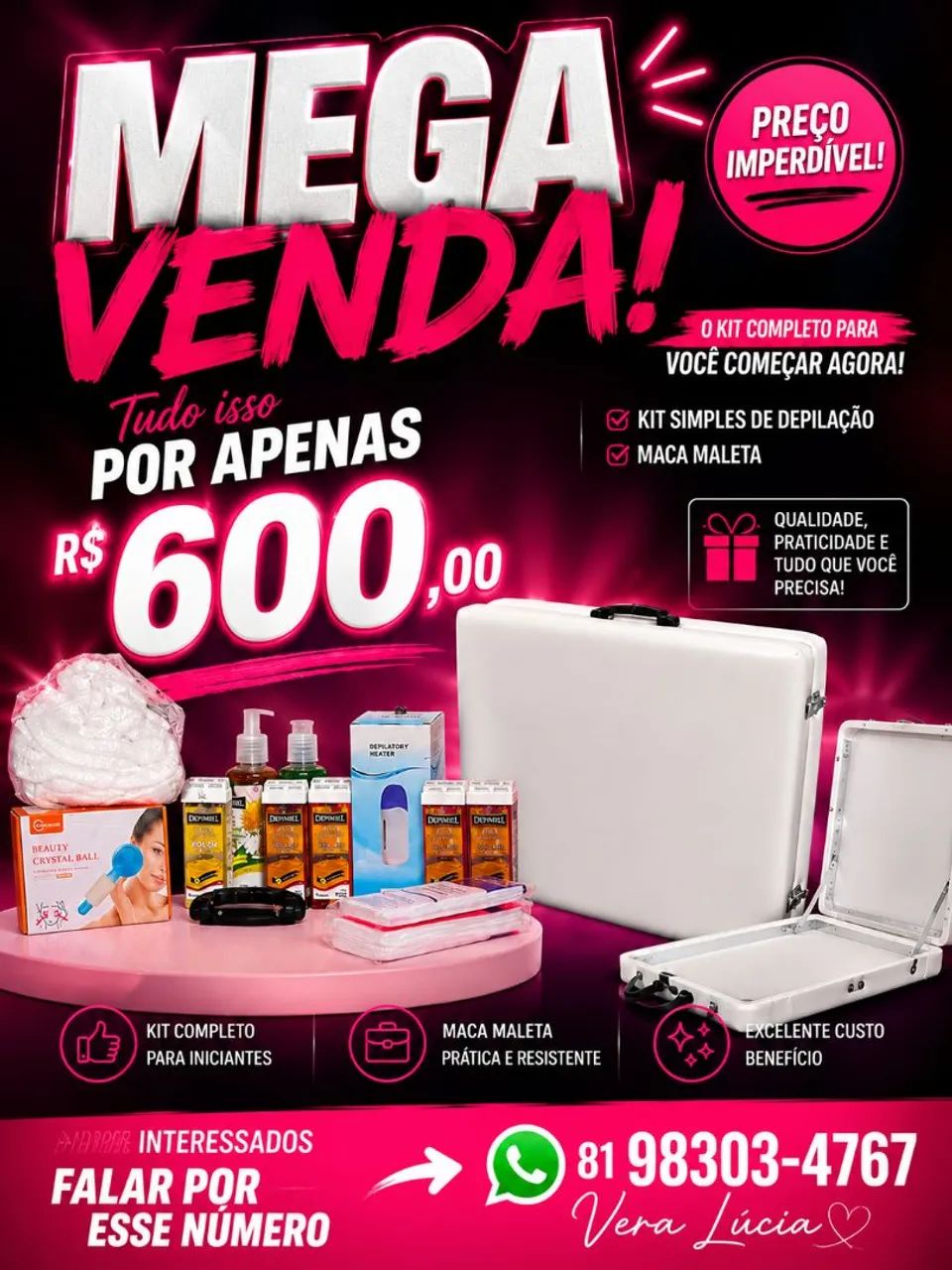 Coisas para depilação 