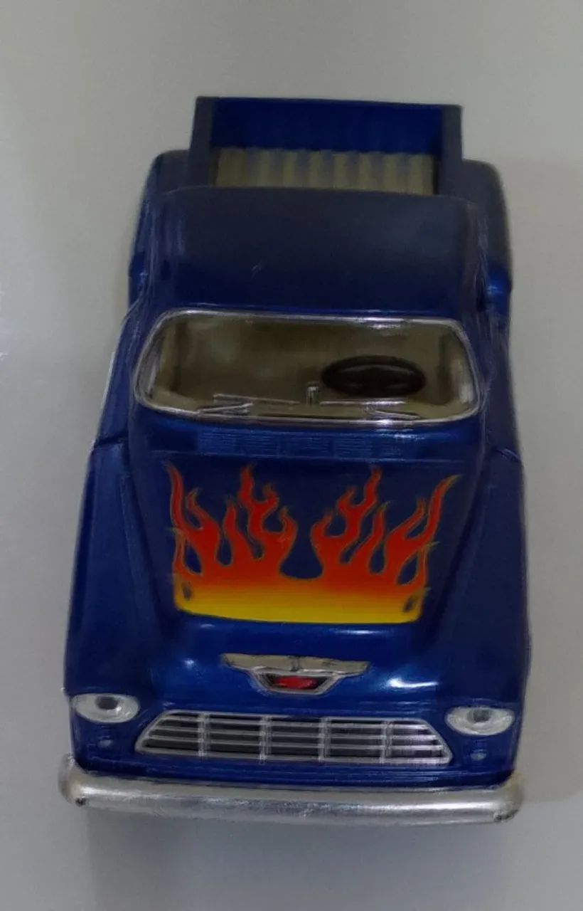 Miniatura Pickup Chevy Stepside Chamas 1955 - Foto 3