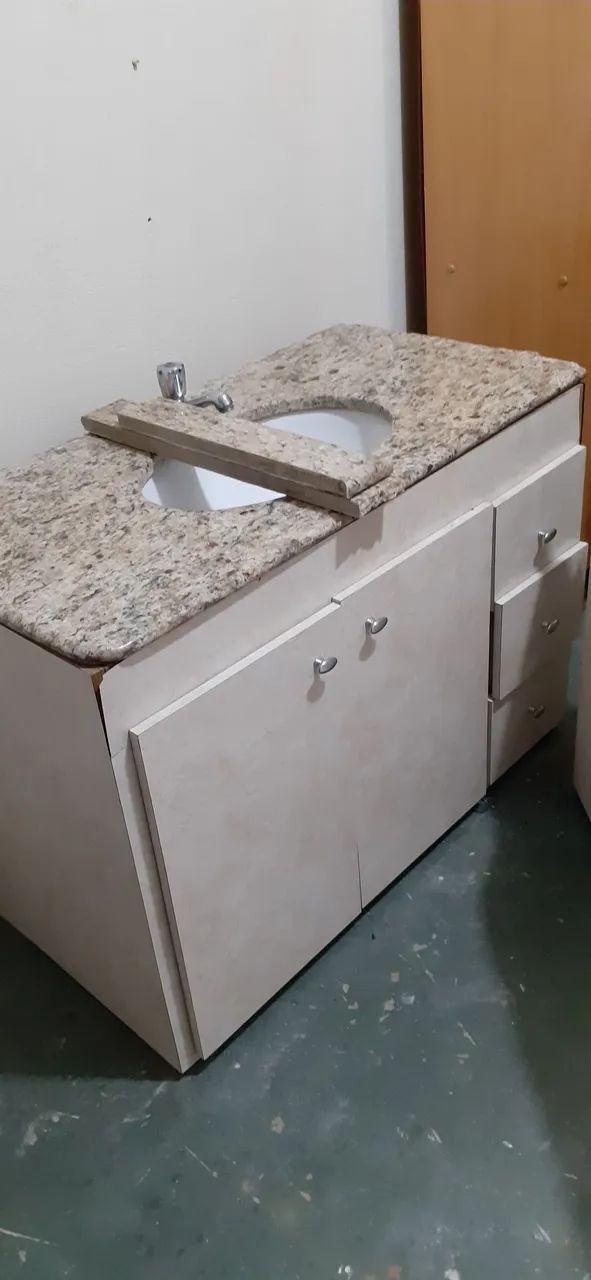 Bathroom sink with cabinet