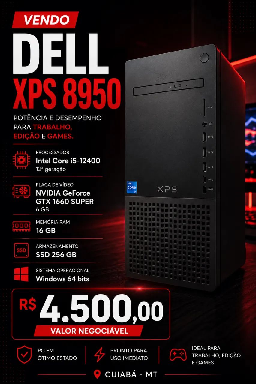 XPS 9850 - I5 12400 - 1660Super 6gb - 16gb ram