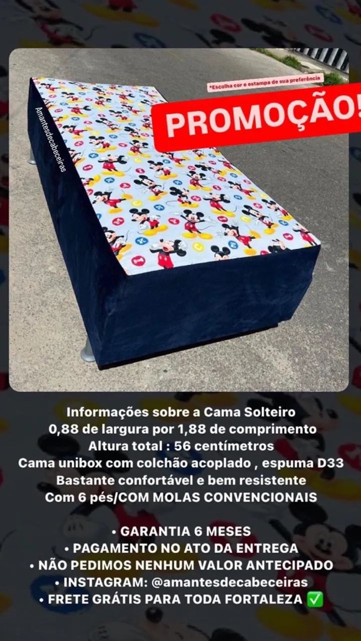 Cama de solteiro unibox