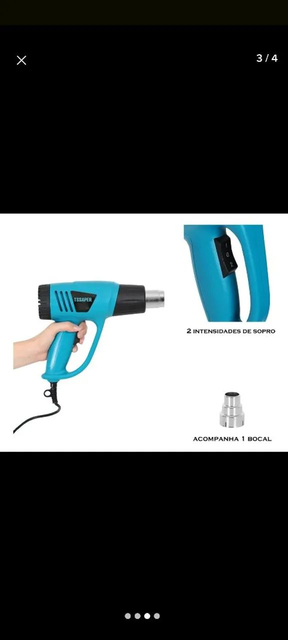 Soprador térmico pistola 2000w tst - Foto 2