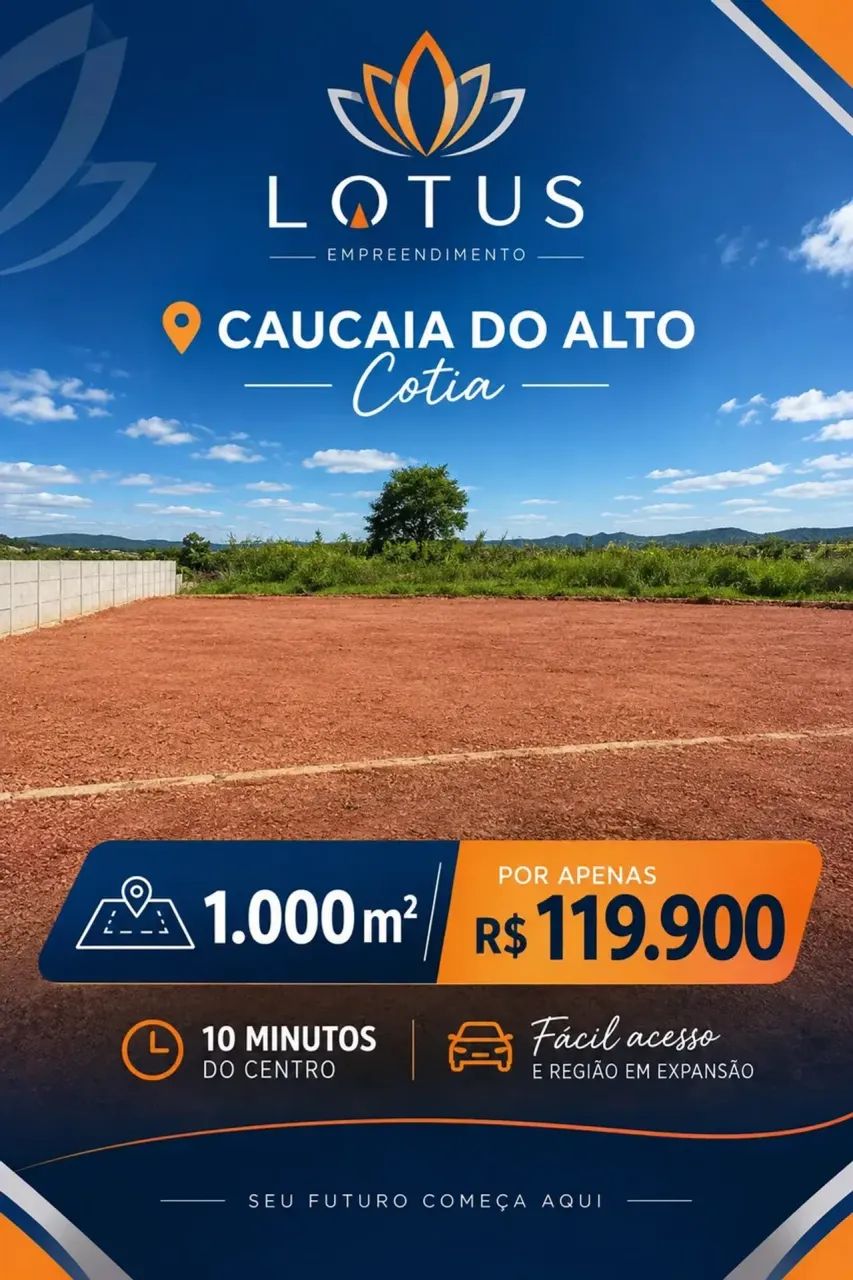SEU TERRENO EM CAUCAIA DO ALTO-COTIA/SP!