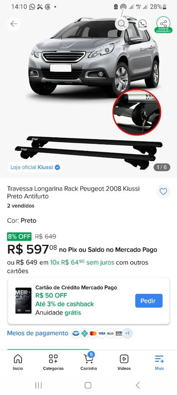 Rack de teto suv - Foto 2