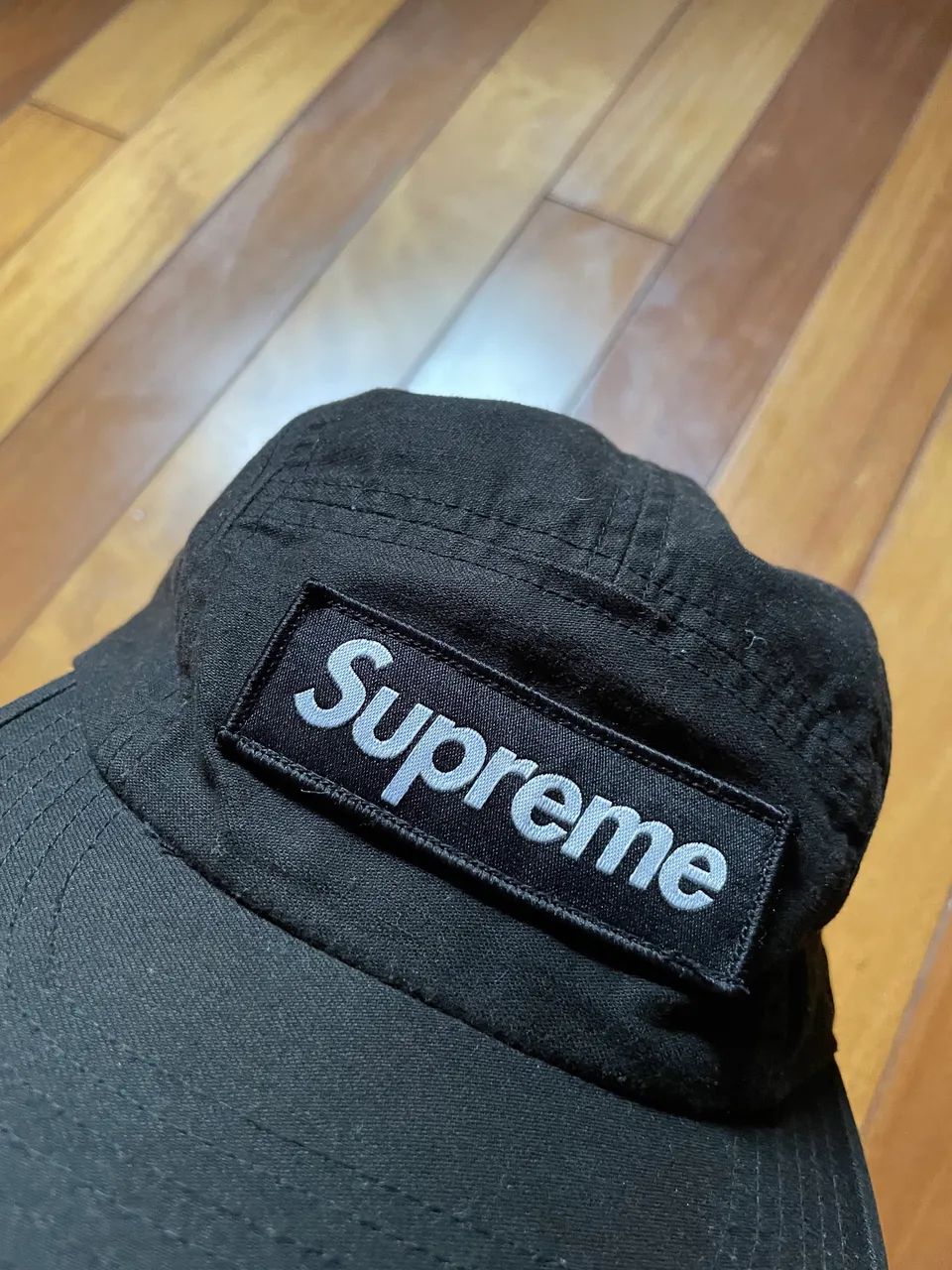Boné Supreme 5 Panel Camp Cap Military Preto  - Foto 4
