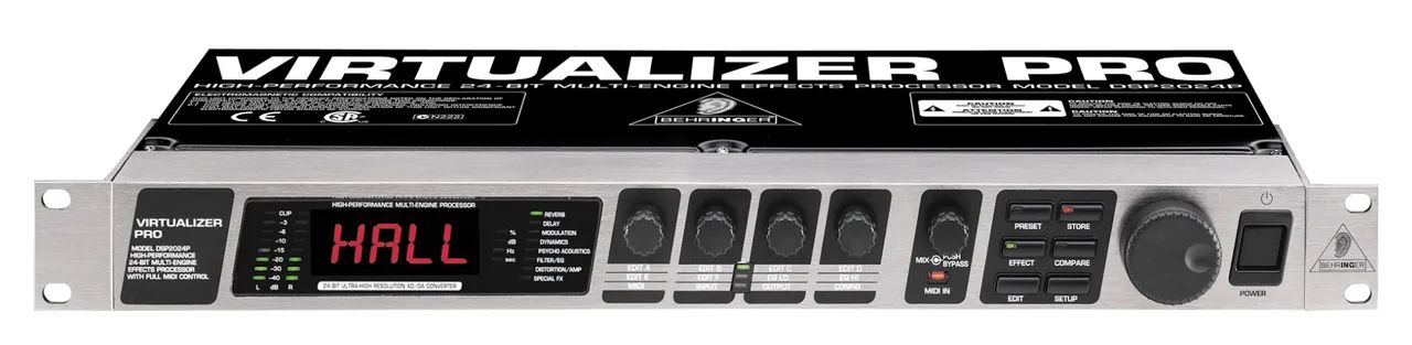 Behringer V Processador De Efeitos Virtualizer Pro DSP2024P 24-Bit Multi-Engine Effects - Foto 2