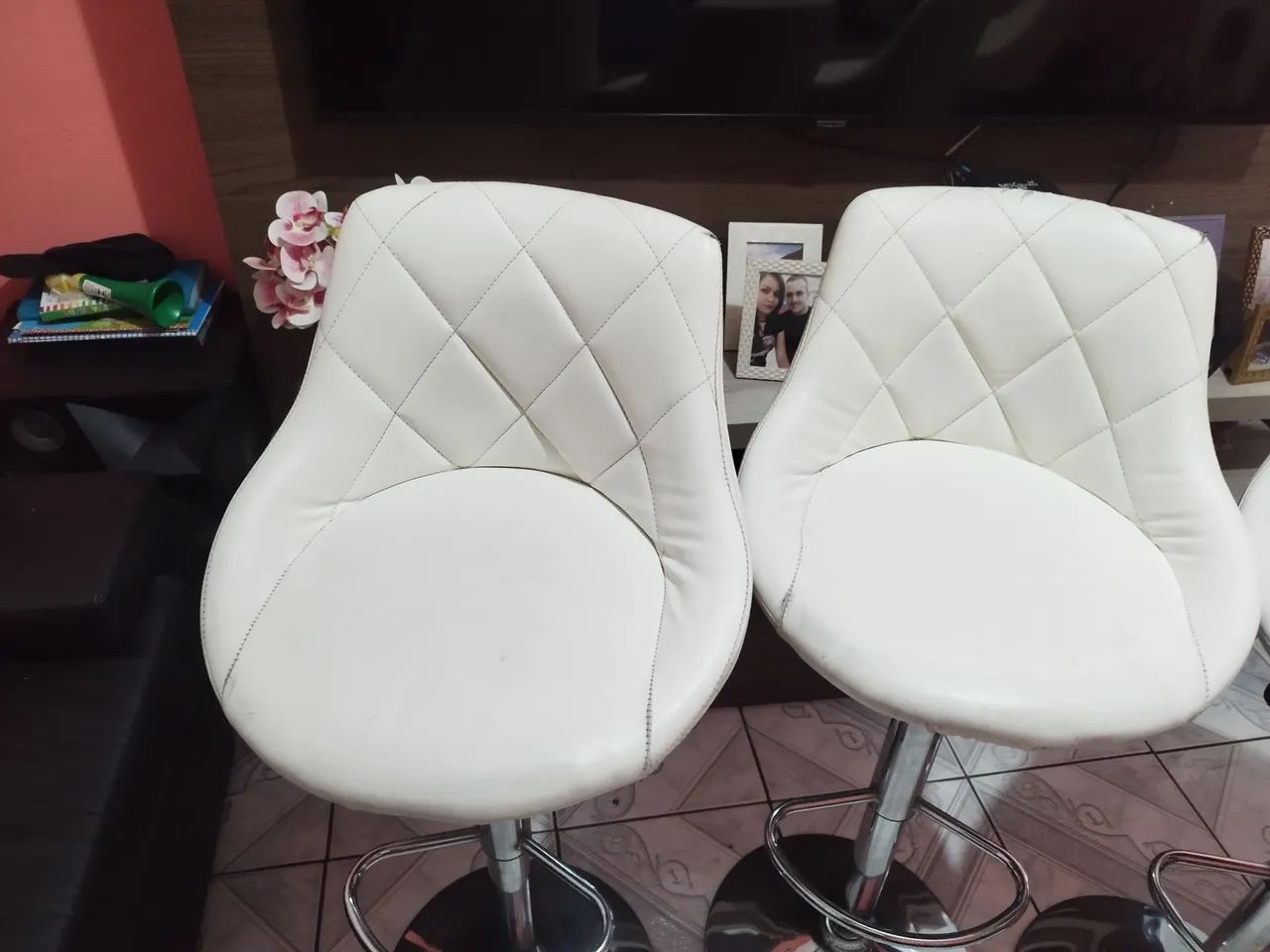 4 banquetas branca - Foto 5