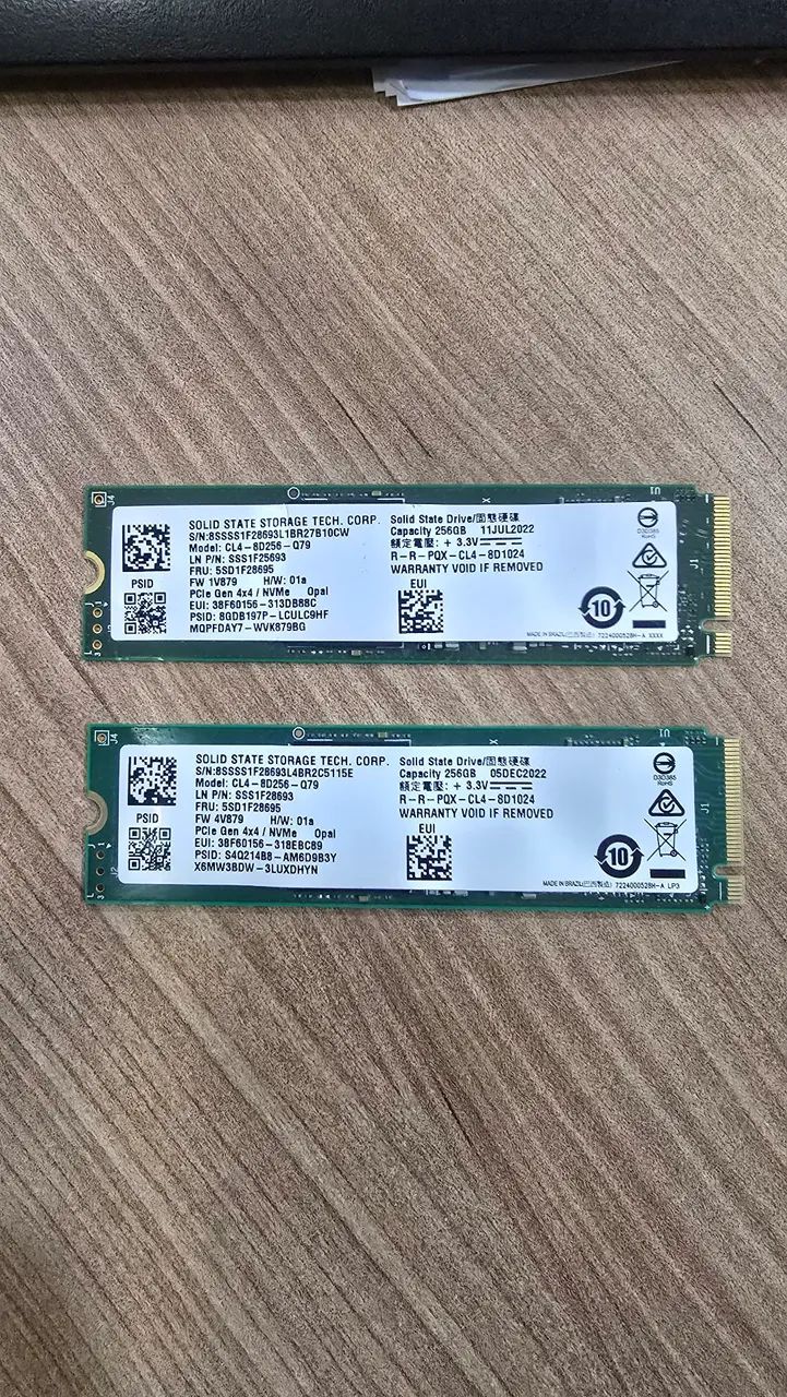 Ssd 256gb 2 unidades 