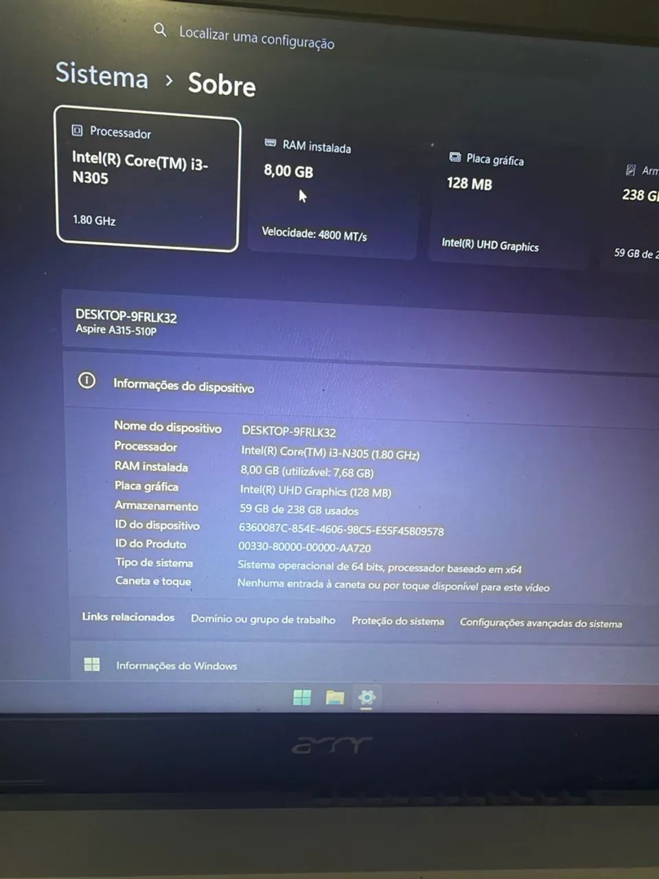 Notebook i3 acer aspire - Foto 2