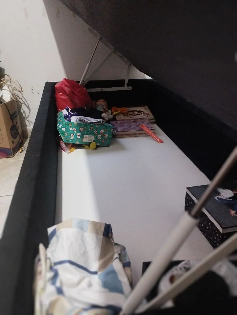 Cama box baú de solteiro com colchão  - Foto 2