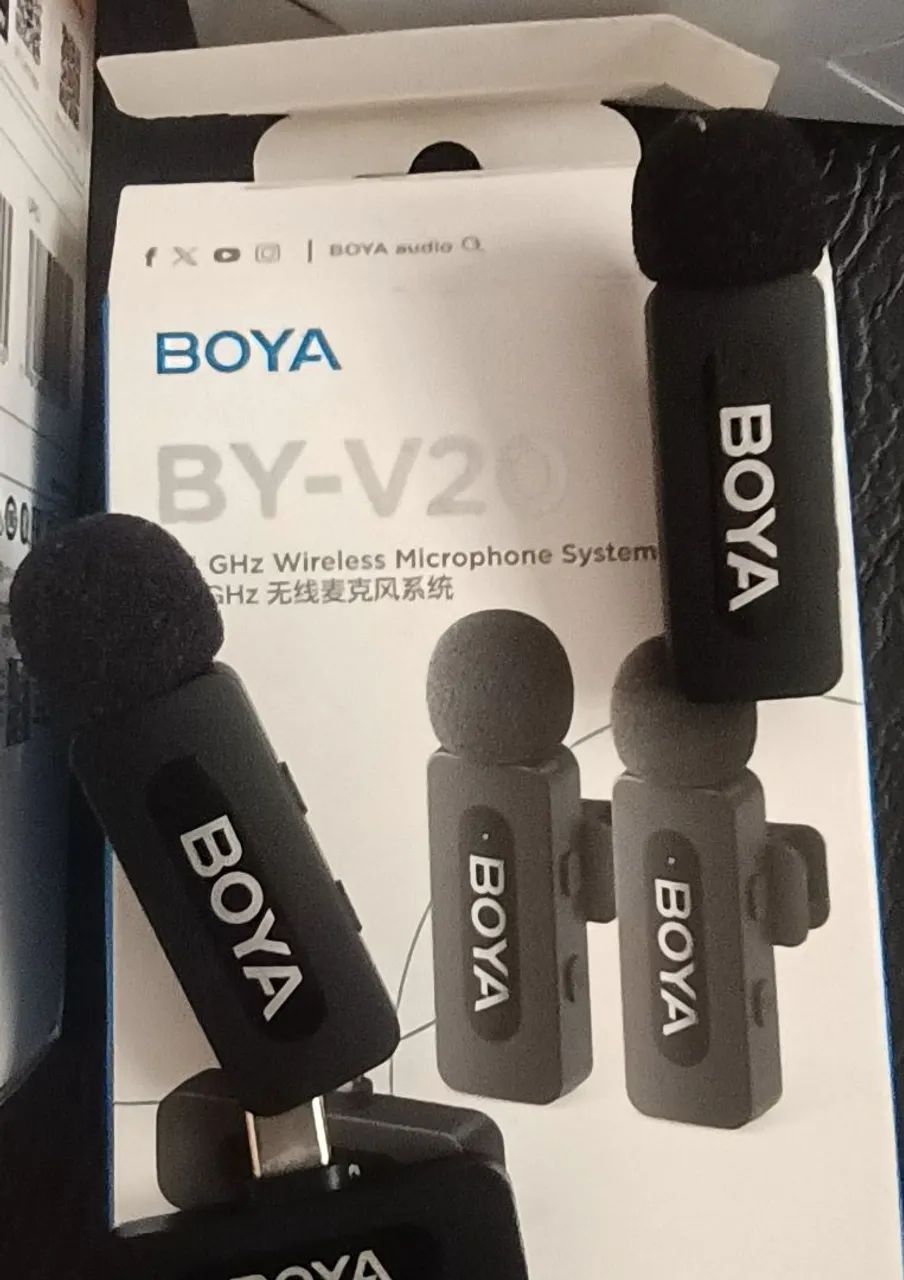 Kit vídeomaker estabilizador e microfones lapela boya - Foto 2