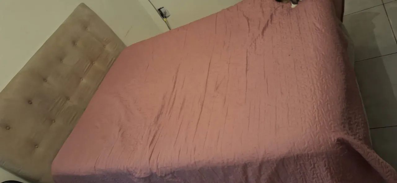 Cama box baú com colchão e cabeceira 