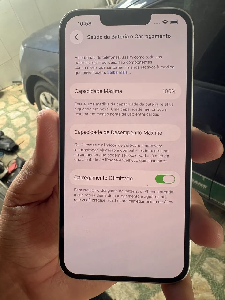 iPhone 13 Branco - Bateria 100% - Impecável  - Foto 4