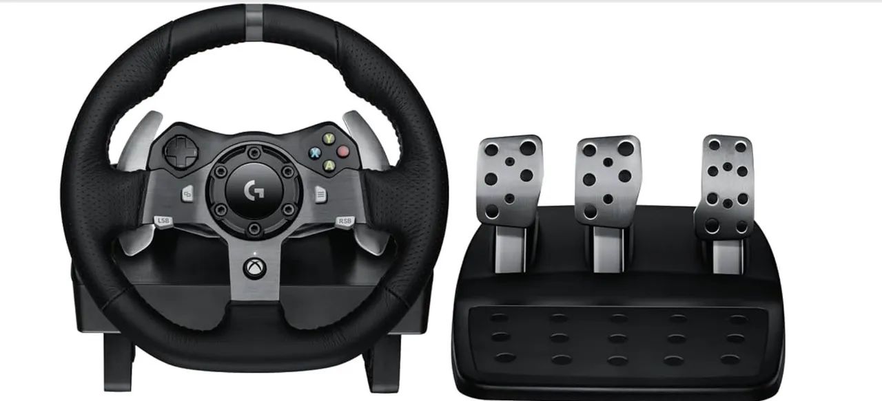 Volante Logitech G920 Driving Force e Pedais com Force Feedback para Xbox Series X|S e PC