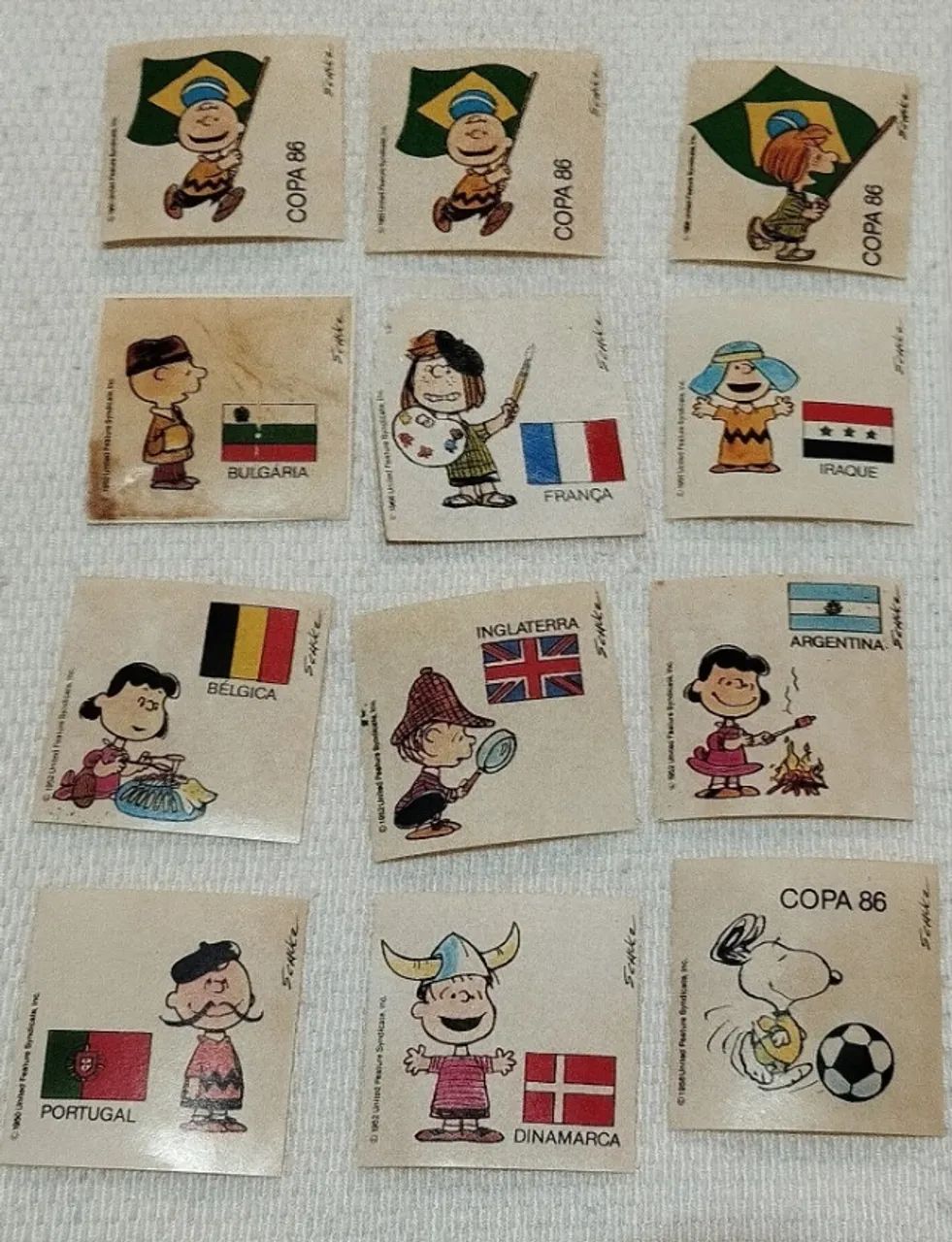 Figurinha Elma Chips Snoopy Copa 1986