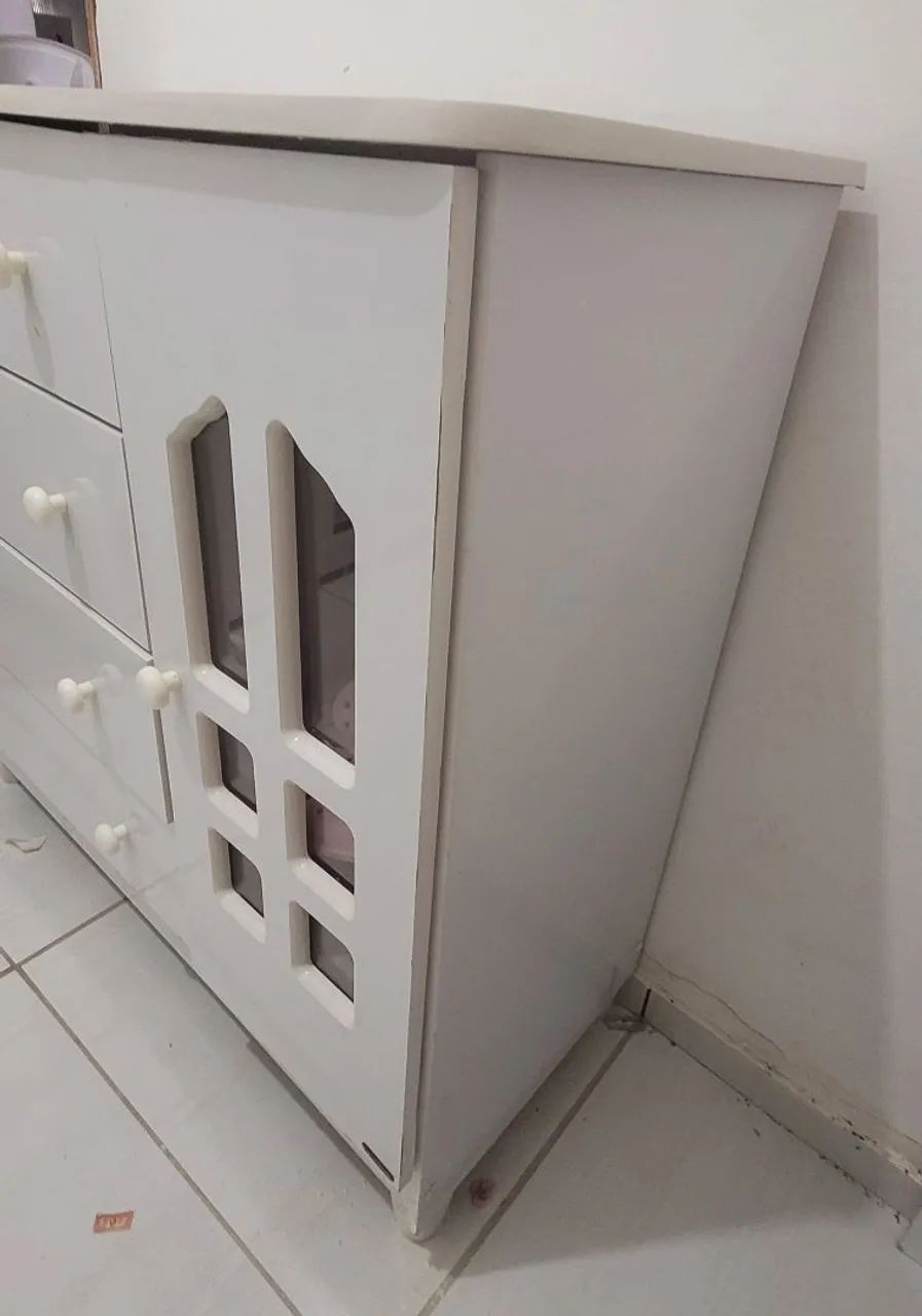  Comoda infantil branca de mdf - Foto 3