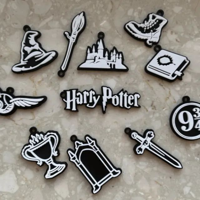 Coleção 11 Chaveiros Harry Potter Impressão 3D