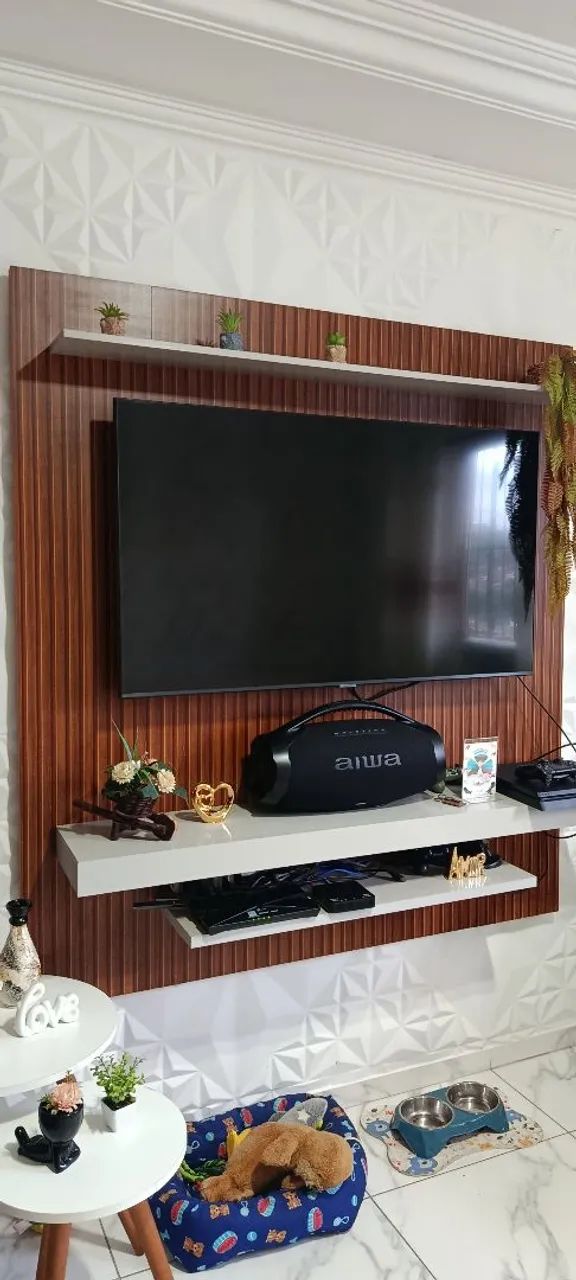 Painel tv ripado 3D 