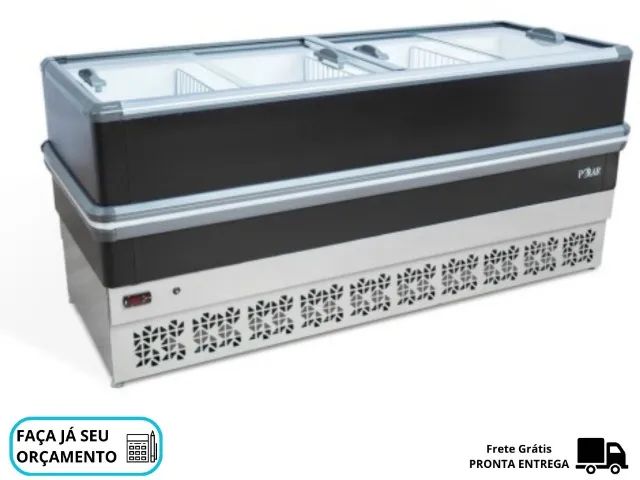 Ilha de Congealdos 2m Polar Vidro reto