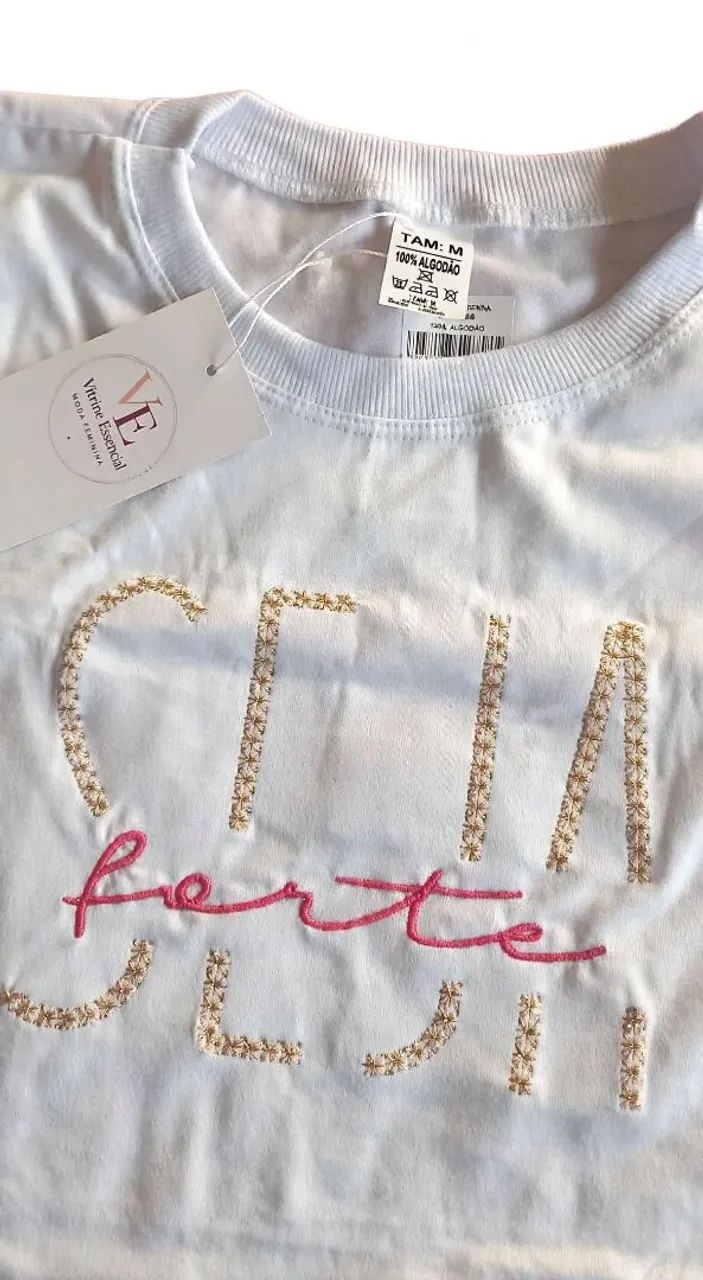 T-shirt bordadas 100% algodão 30.1 penteado Premium  - Foto 4