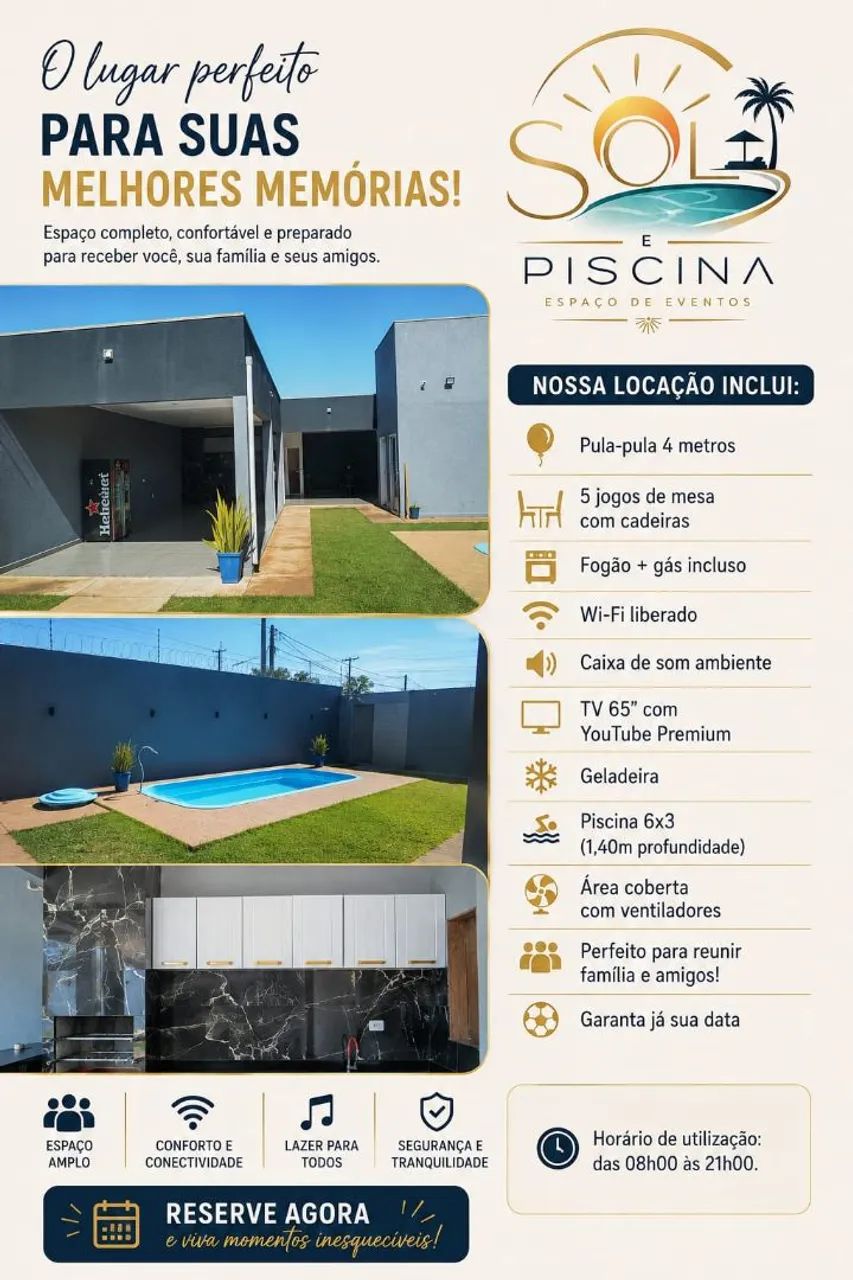 Alugo espaço para festas, confraternização e jogos da copa.
