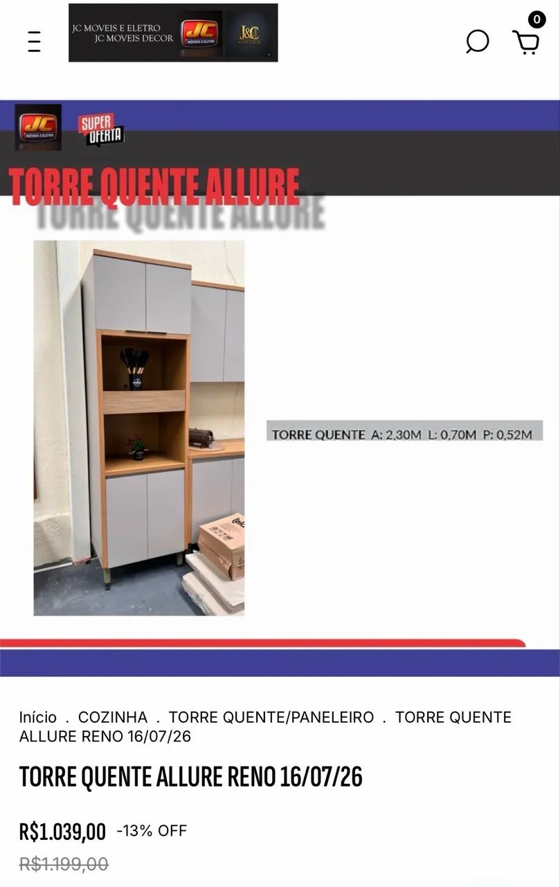 TORRE QUENTE ALLURE MDF