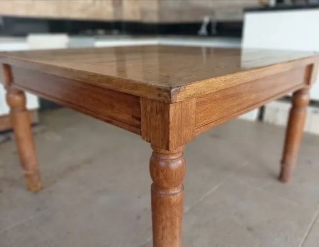Mesa antiguidade quadrada de 8 lugares