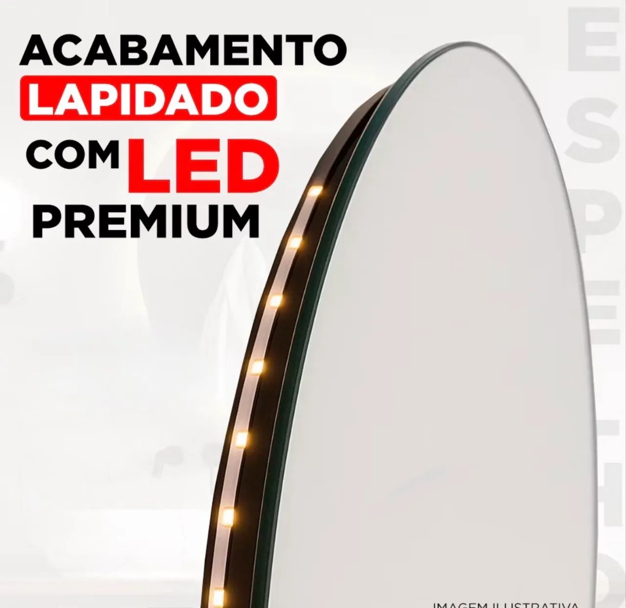Espelho geométrico de Led  - Foto 4