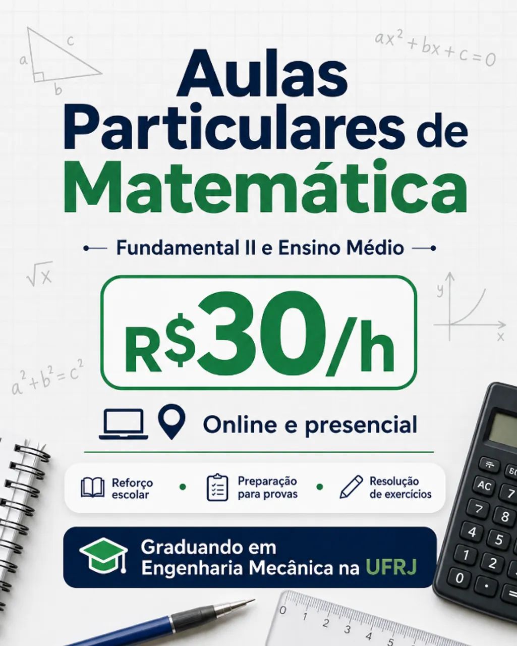 Aulas Particulares de Matemática | Fundamental II e Ensino Médio
