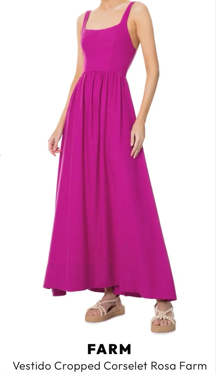 Vestido corselet rosa Farm  - Foto 2
