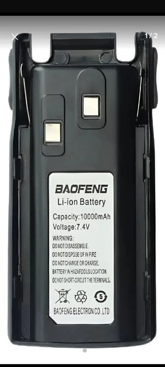 Bateria de rádio uv82 baofeng bateria zero original 
