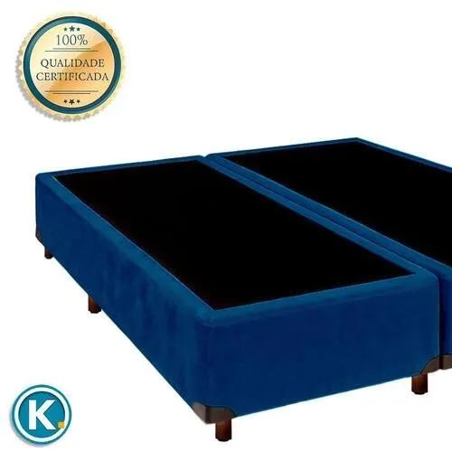 Cama Base Box Casal Azul Royal - Foto 2