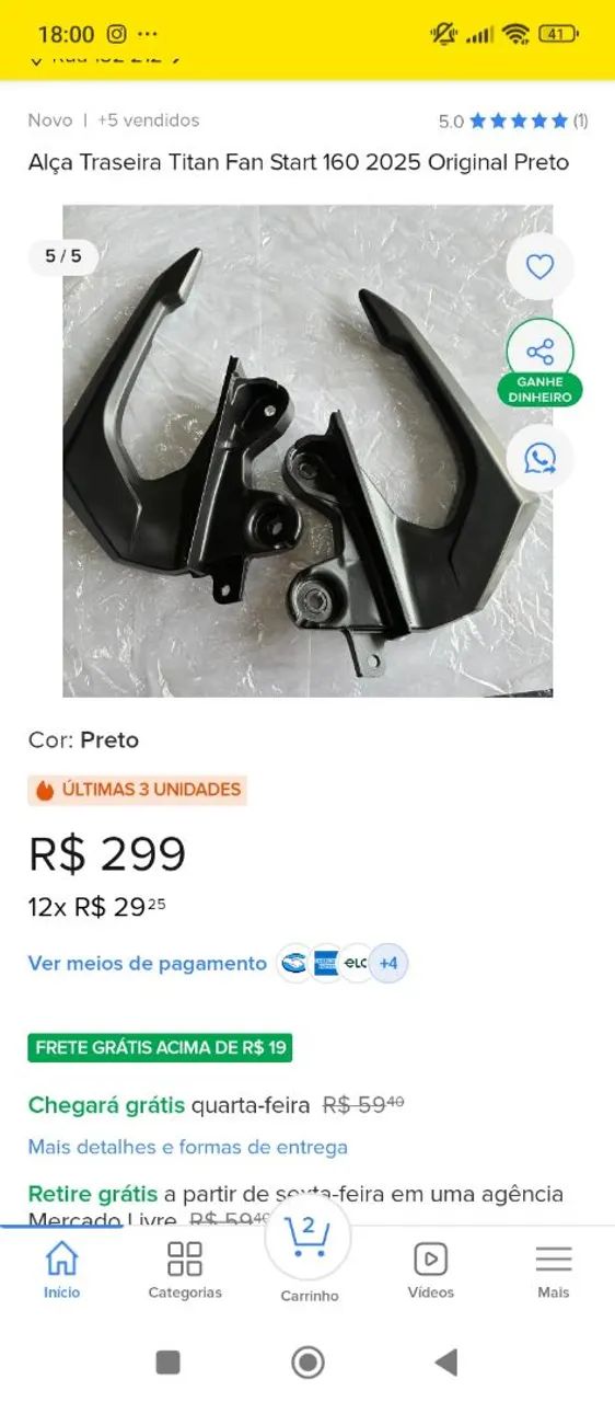 Alcinha, Titan , Fan e start 160 - Foto 5