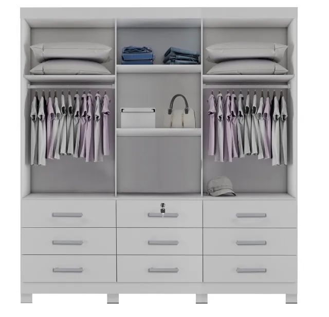 Roupeiro Essencial Branco 180 cm - Foto 2
