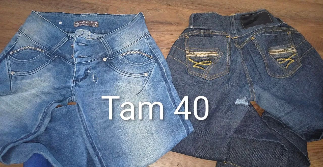 Kit, lote Calças jeans sem marca 40 - Foto 4