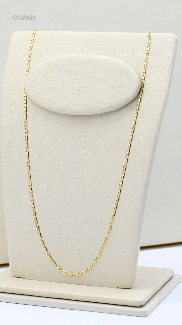 Corrente Piastrine 60cm Ouro 18k