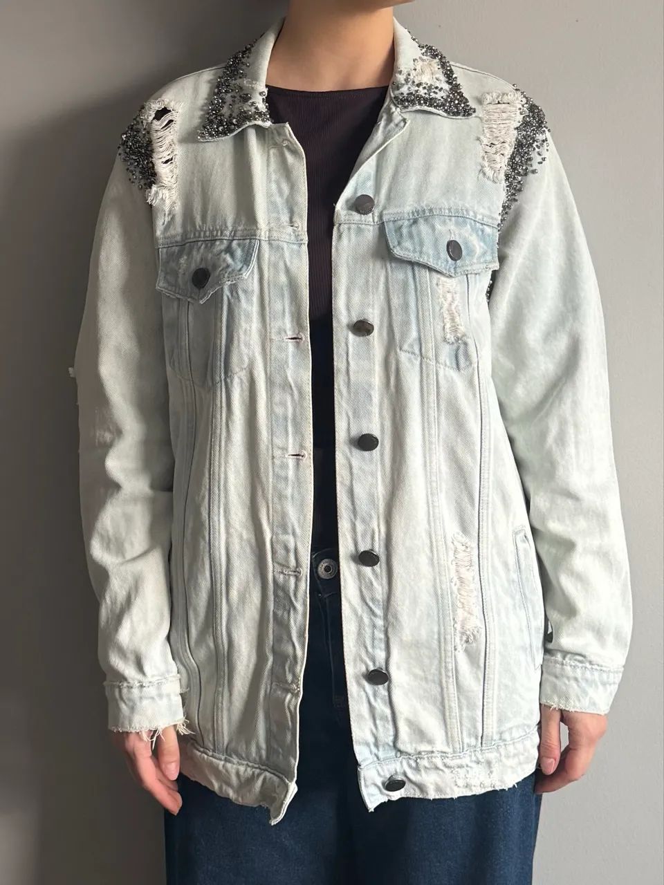 jaqueta jeans feminina charth oversized - Foto 5