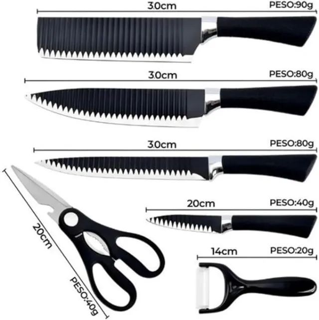 Kit 6 Peças Facas Antiaderente - Foto 4