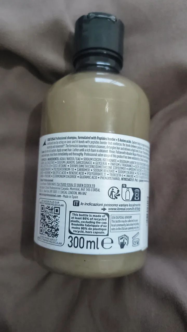 Shampoo L'Oréal Absolut.Repair molecular 300ml - Foto 3