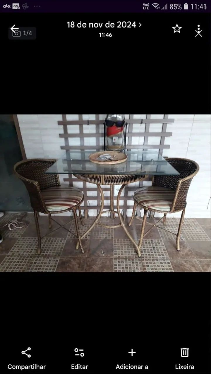Conjunto de varanda área 