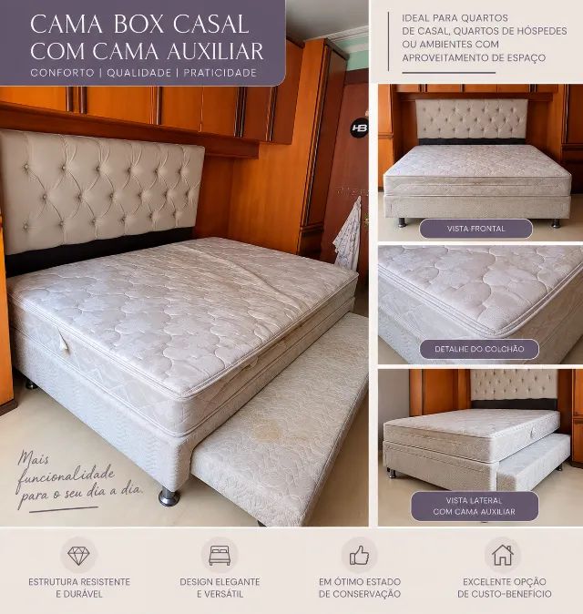 cama box com cama auxiliar 