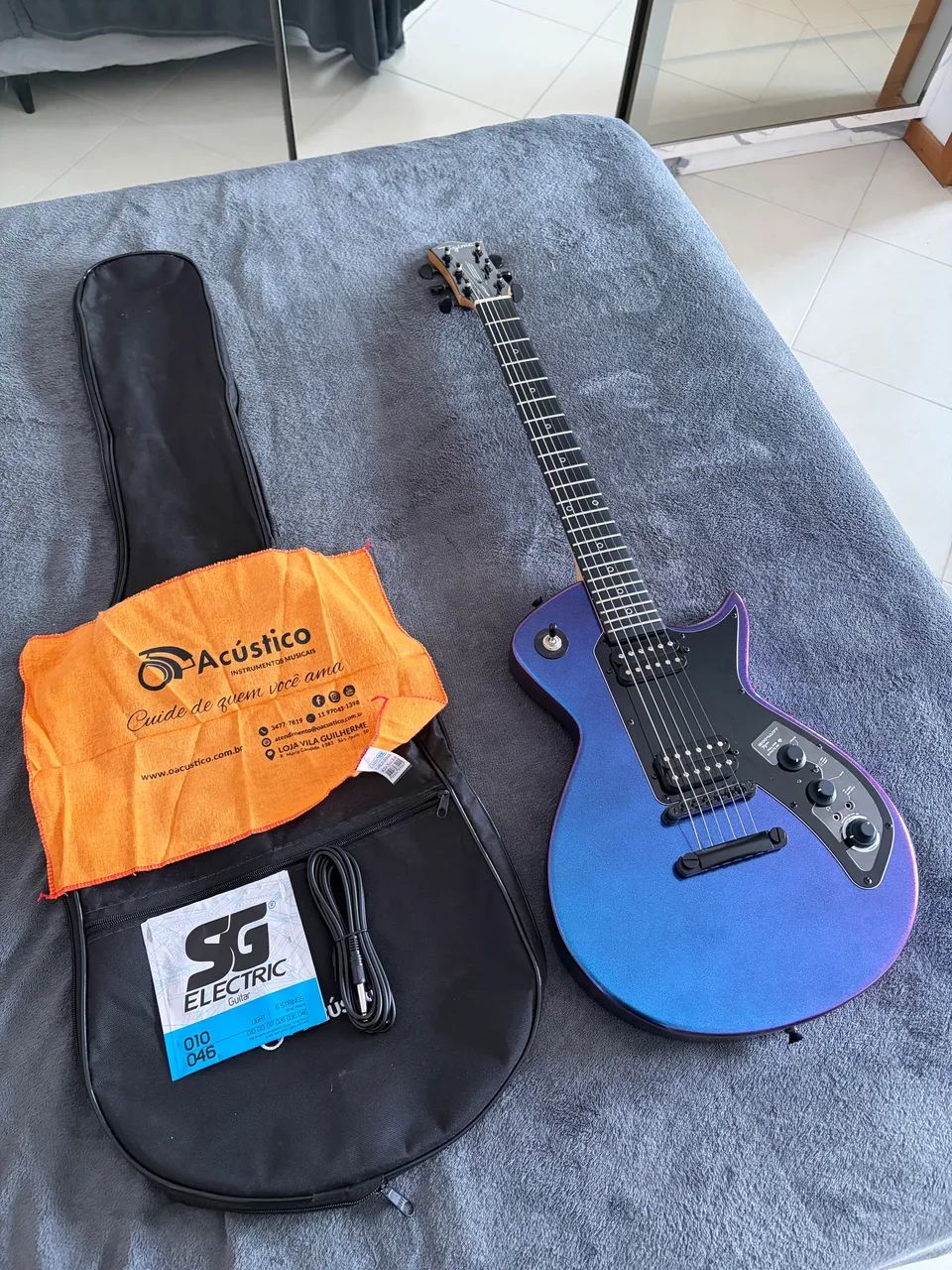Guitarra Tagima les paul sixmart + acessórios 
