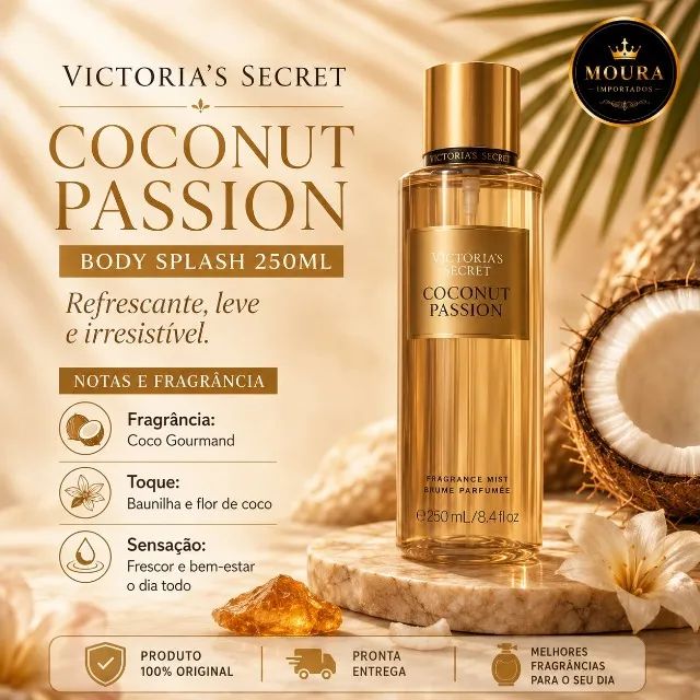 Body Splash Victoria?s Secret Coconut Passion 250ml Original - Foto 3