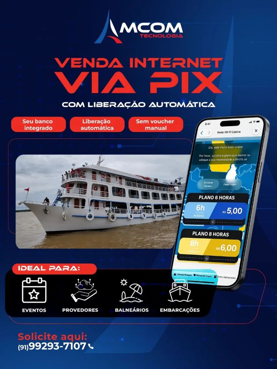 Internet para eventos ou marítima 