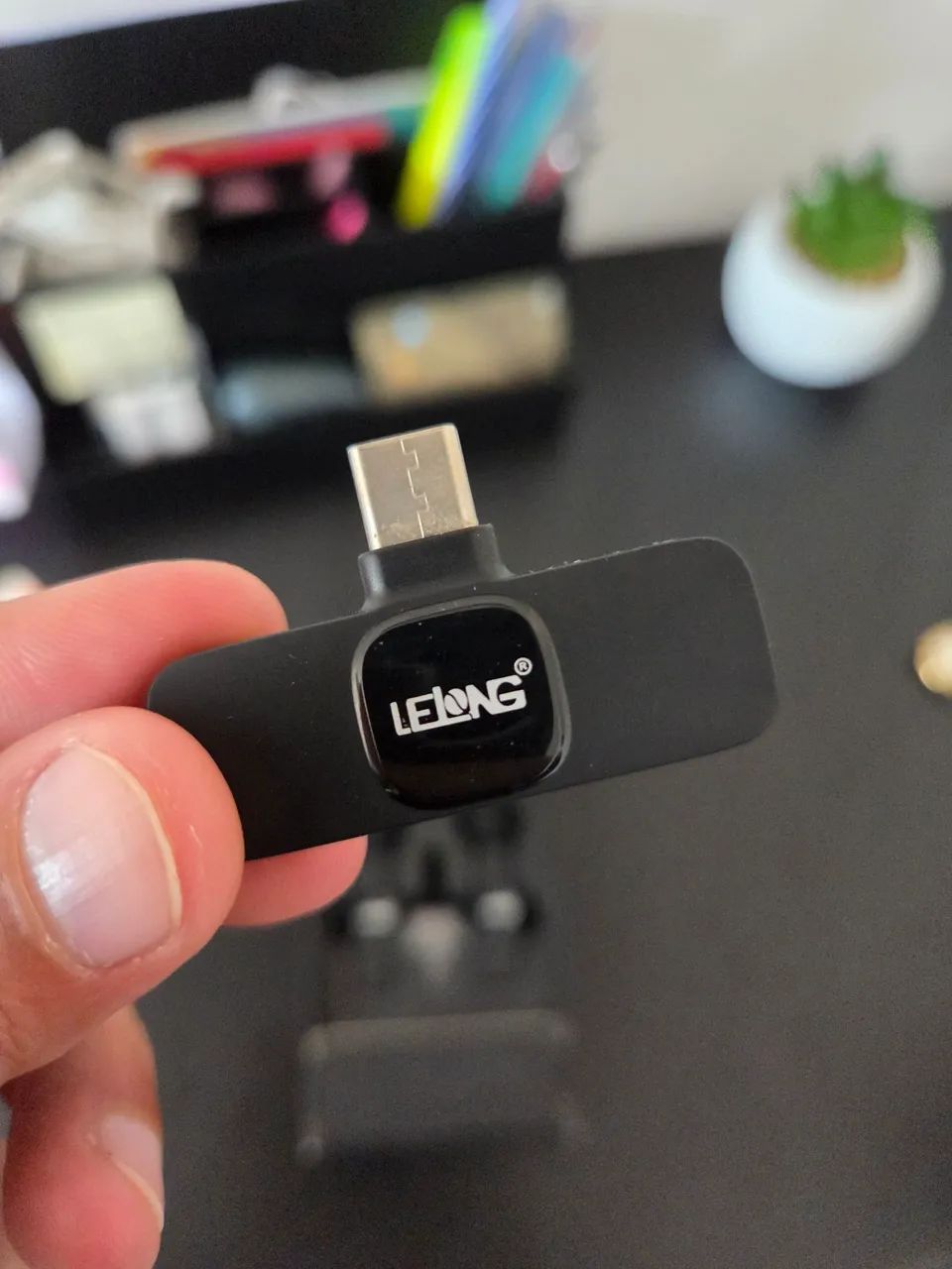 Microfone Lapela Sem Fio 2 Em 1 Para Android Tipo C Wireless - Foto 3